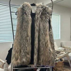 ***NWOT*** Faux Fur Hooded Vest